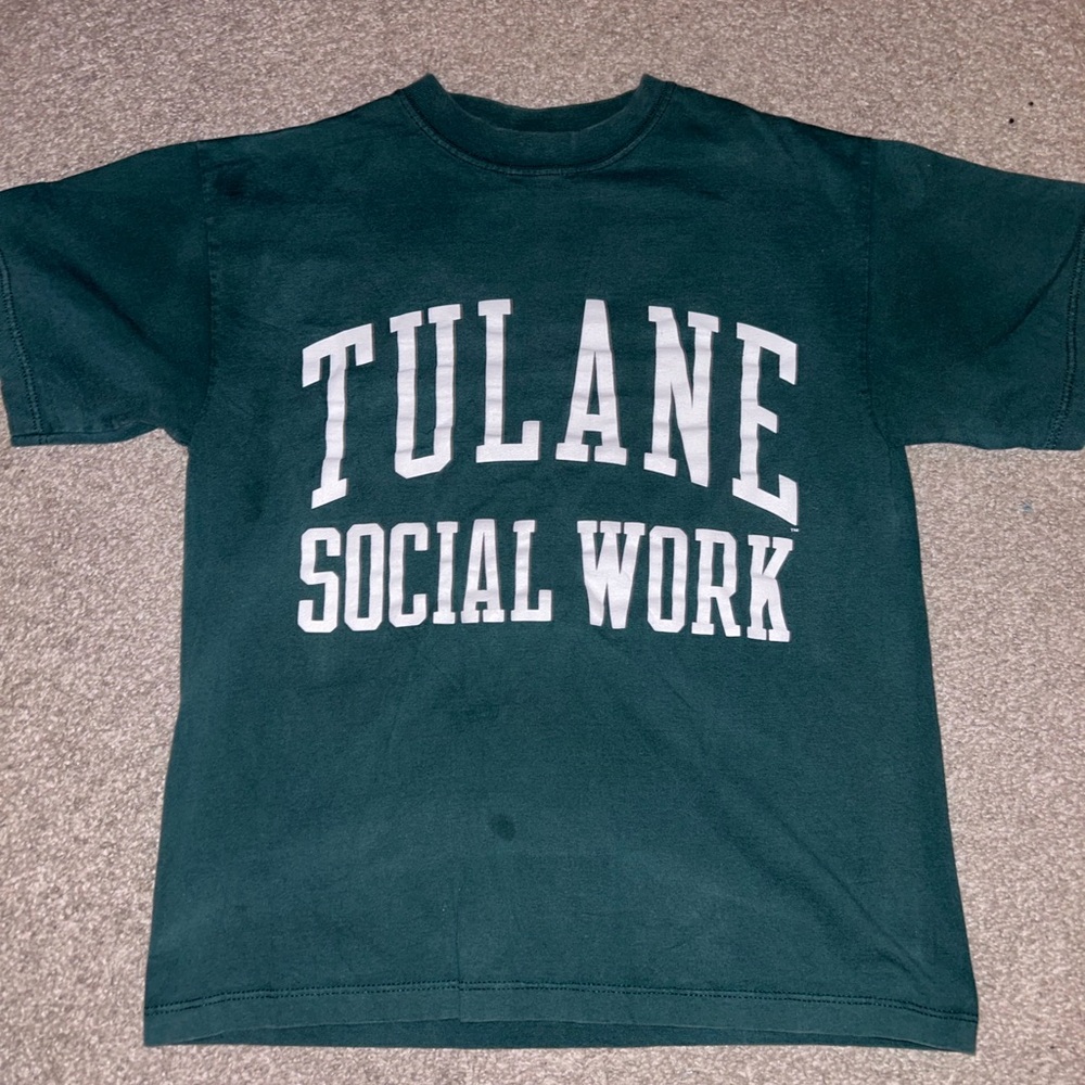 Gear for Sports Big Cotton Women’s Medium Green Tulane Social Work Tee